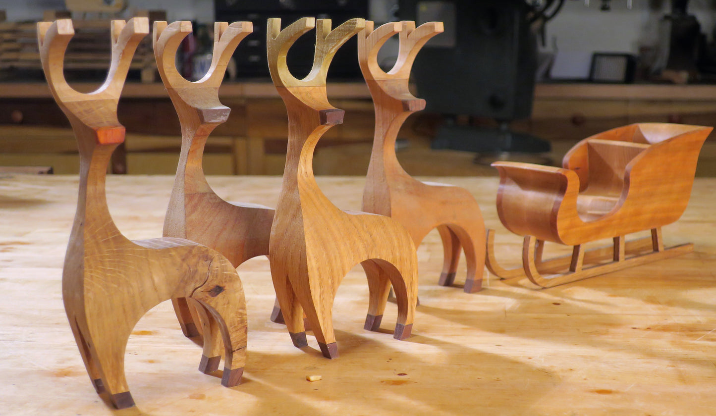 Reindeer & Sleigh & Christmas Tree Combo