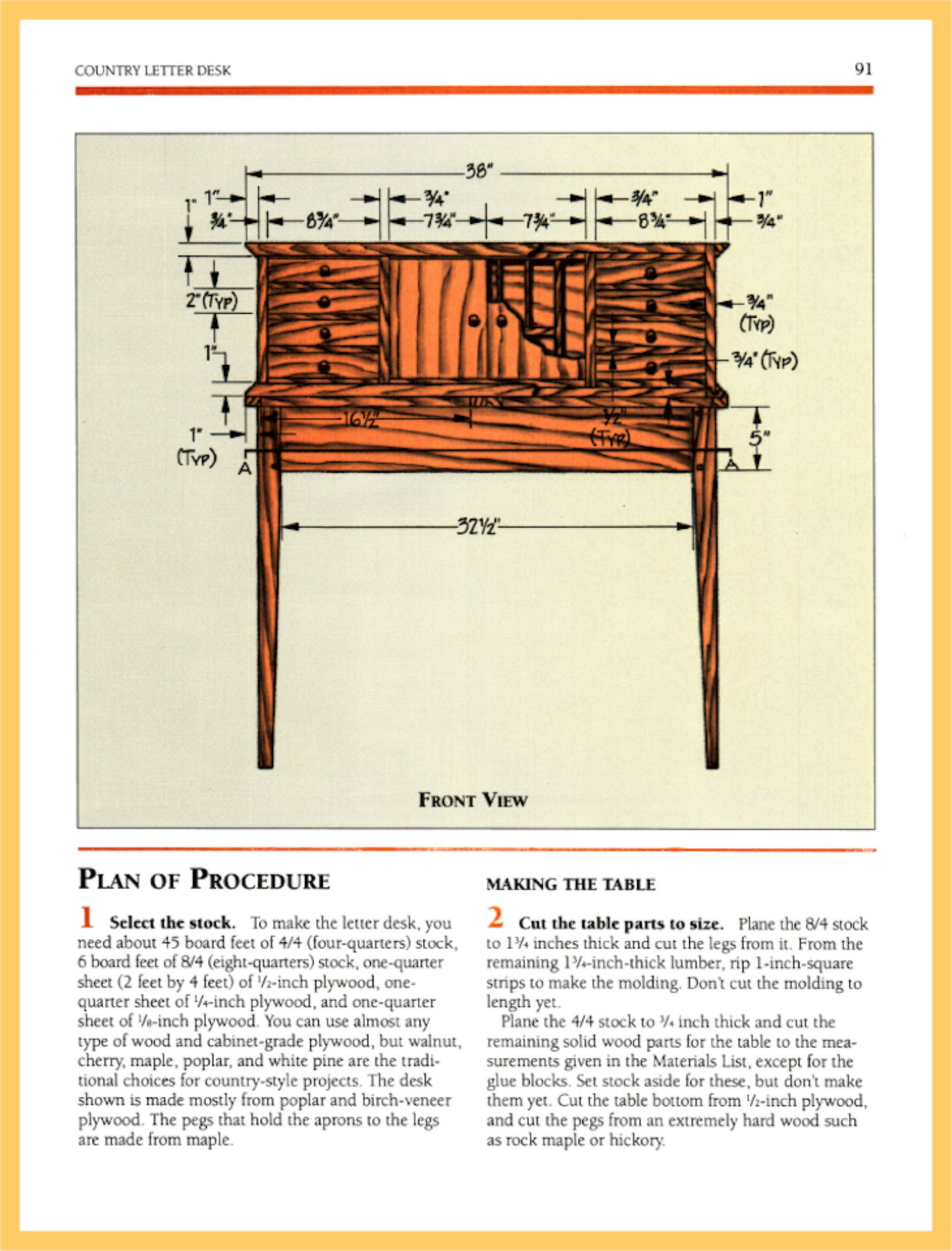 Making Desks and Bookcases
