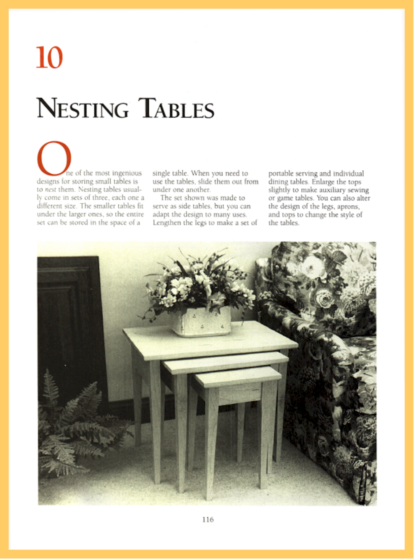 Making Tables and Chairs