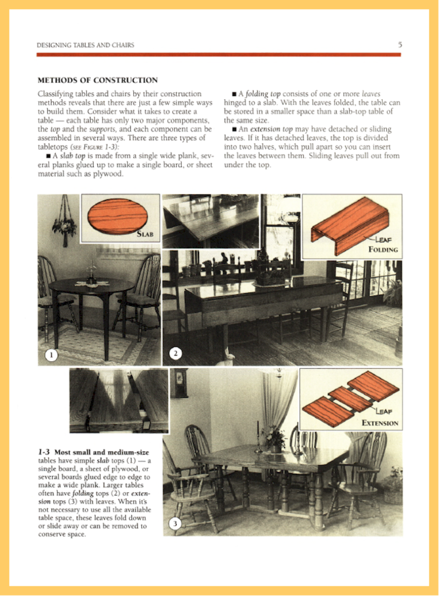 Making Tables and Chairs