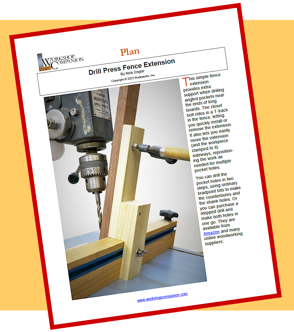Drill Press Fence Extension