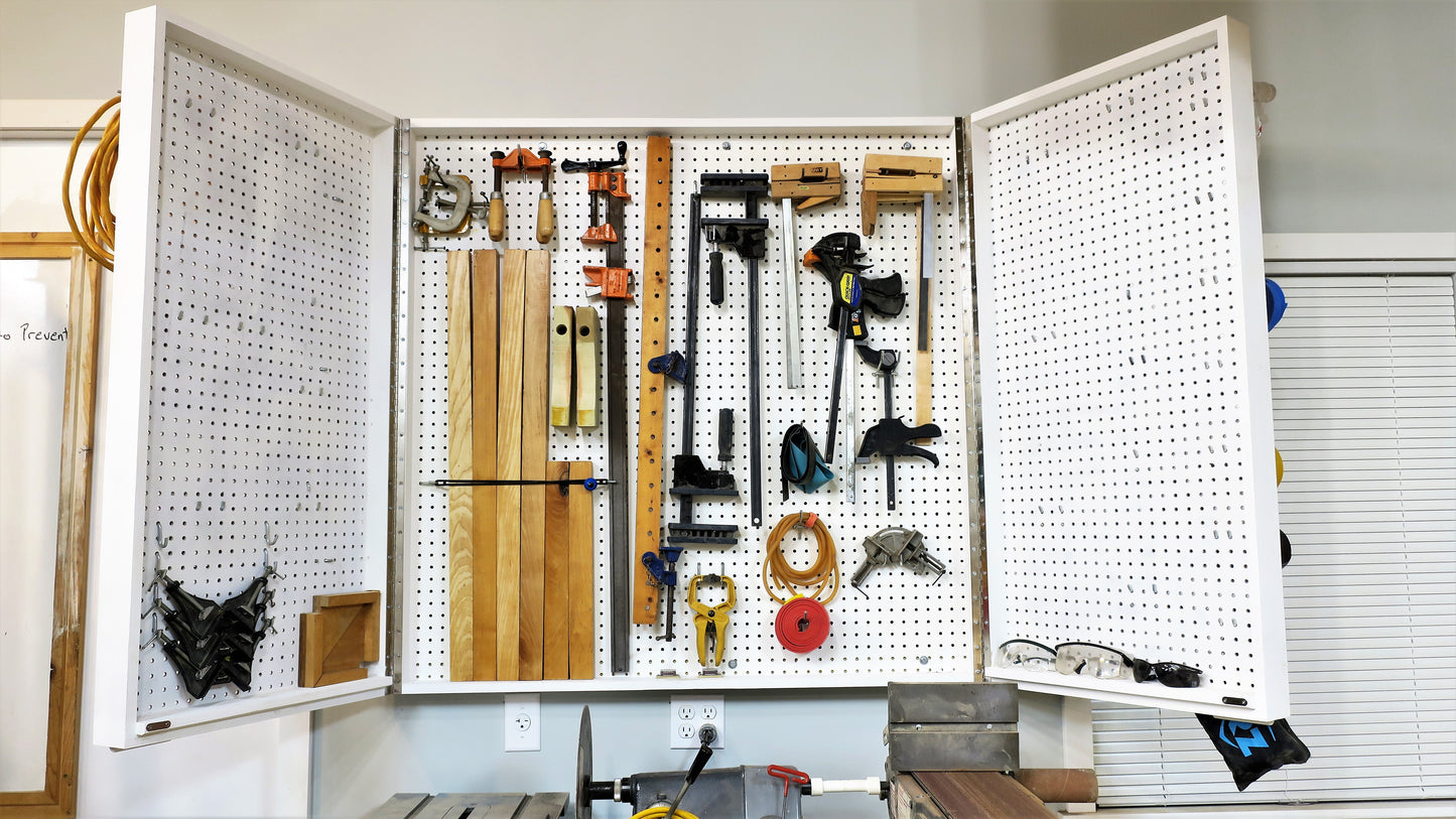 Double Pegboard Cabinet