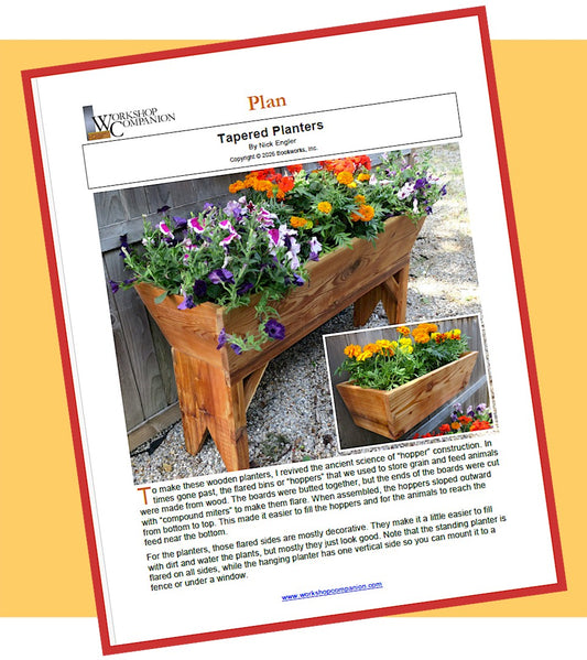 Tapered Planters Plan