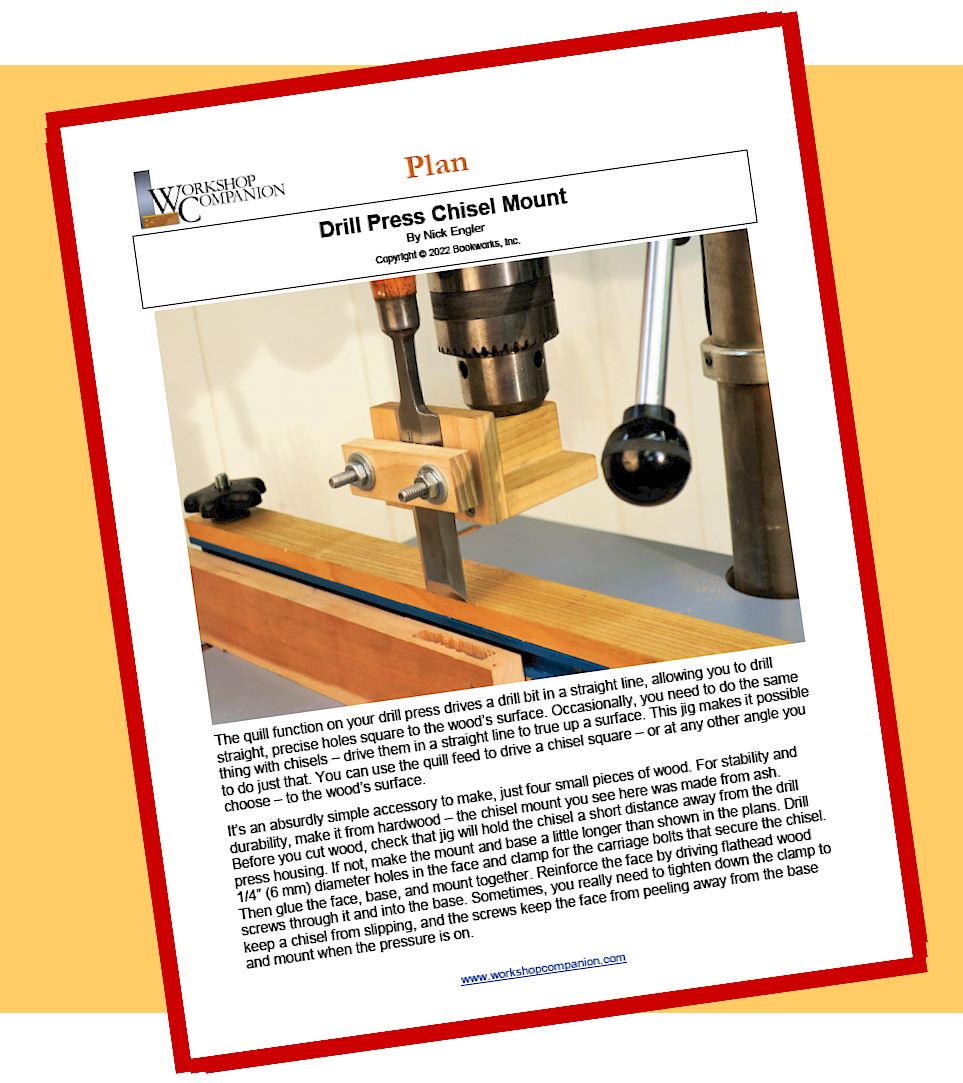 Drill Press Chisel Mount – Workshop Companion